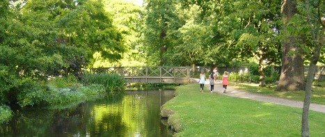 Woodlands Garden Centre on Footbridge Over River To Phesantry Centre